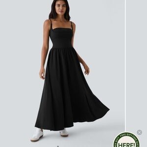 Breezeful™ Backless Side Pocket Flare Maxi Quick Dry Casual Slip Dress by Halara